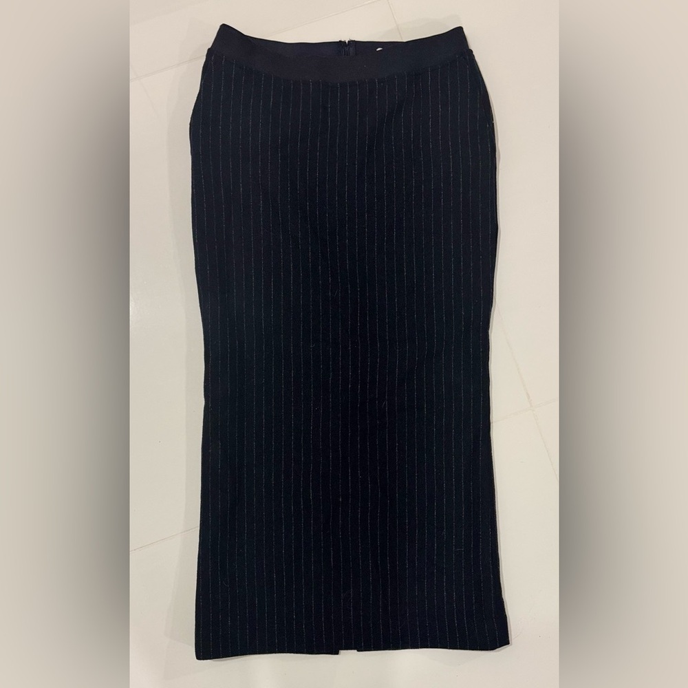 Uniqlo Ines De Fressange Paris Wool Blend Pinstriped Skirt. Size Small